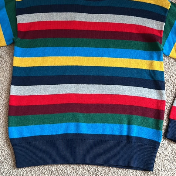 Gap Kids Striped Multi Color Crewneck Sweater Red Blue Yellow Youth Sz XL (12) - Picture 3 of 13